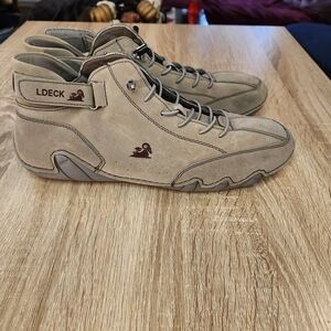 LDECK men's high-top suede casual boots in gray 